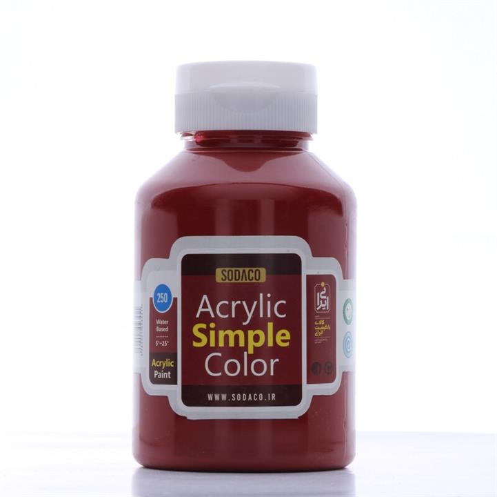 رنگ اکریلیک  ساده سوداکو 250 میل  قرمز سیر  acrylic simple 3323